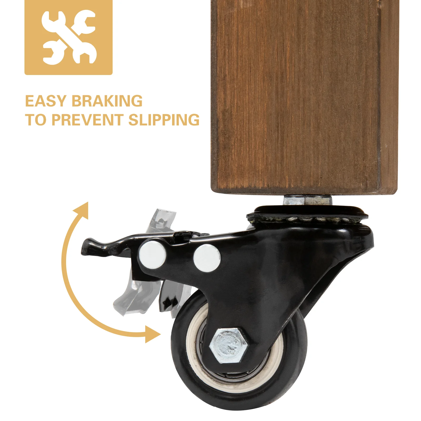 Gowoodhut GF23W Raised Garden Bed Mobile Outdoor Wooden Planter Box with Legs & Side Table - Image 5