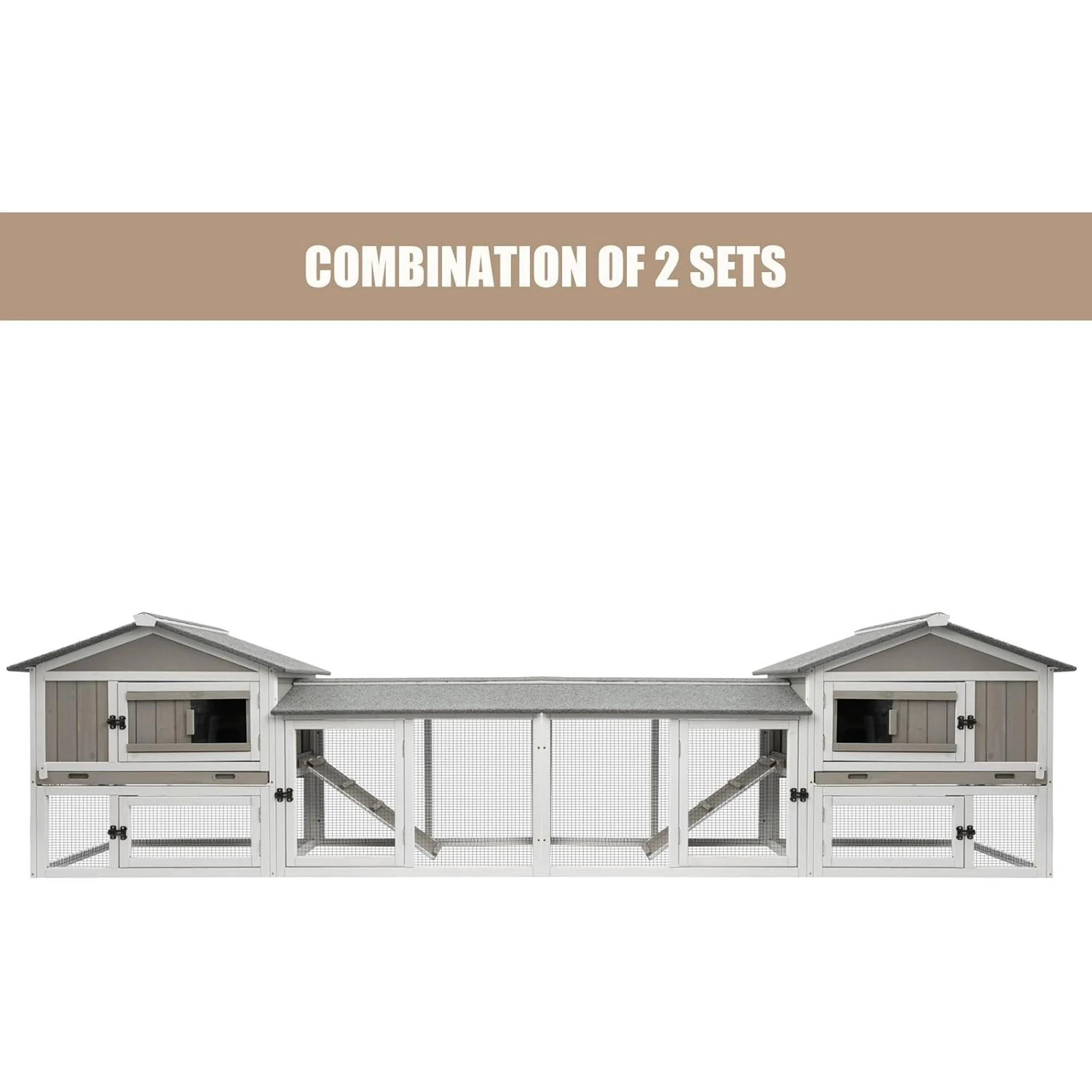 Gowoodhut PET35 Rabbit Hutch Indoor Outdoor 57 "L Bunny Hutch with Pull Out Tray - Image 7