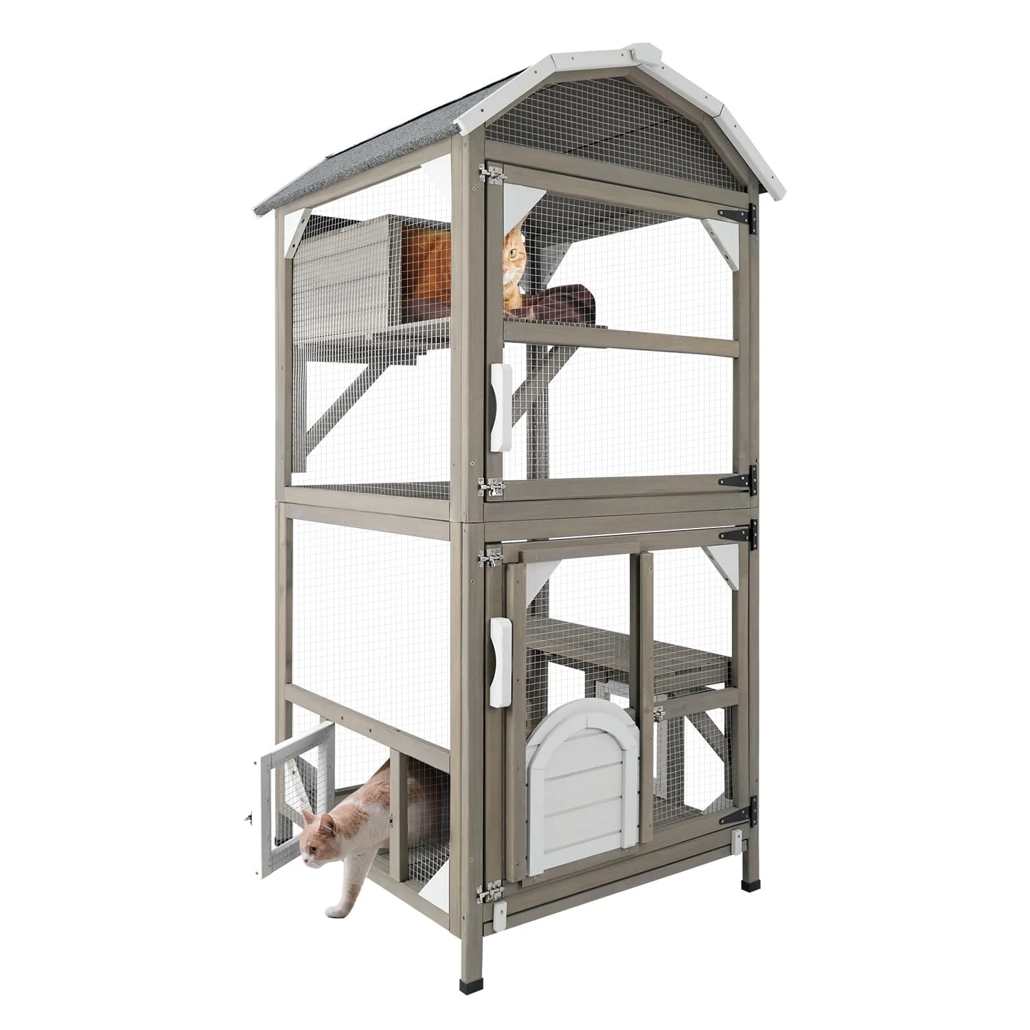 Gowoodhut CAT12 Cat House Outdoor Catio Enclosures Indoor Kitten Cages,Waterproof Roof