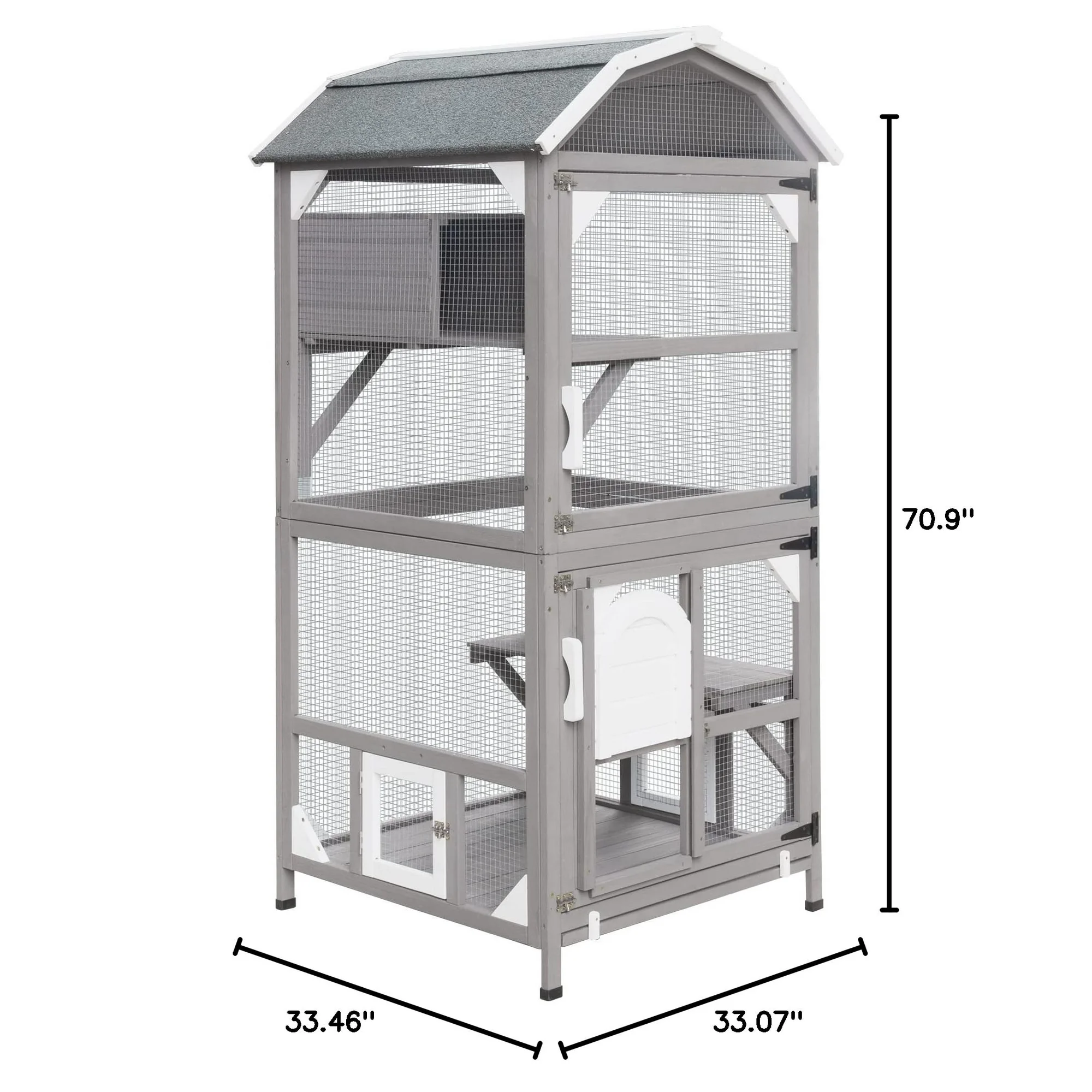 Gowoodhut CAT12 Cat House Outdoor Catio Enclosures Indoor Kitten Cages,Waterproof Roof - Image 7