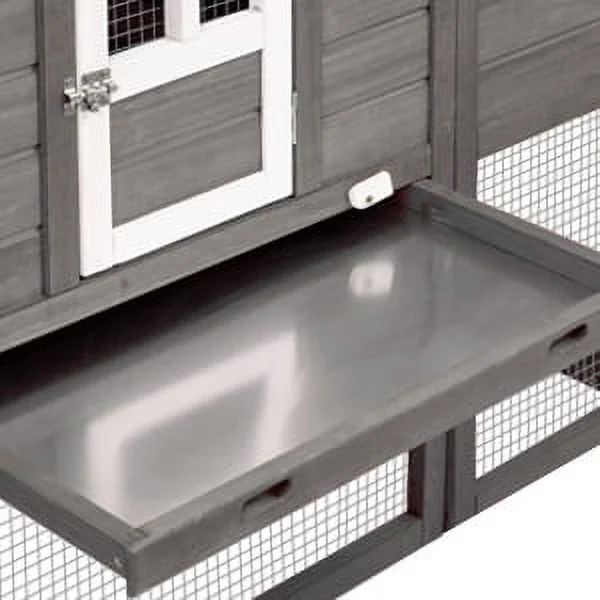 Gowoodhut PET21W Wooden Chicken Coop Rabbit Cage with Nesting Box - Image 7